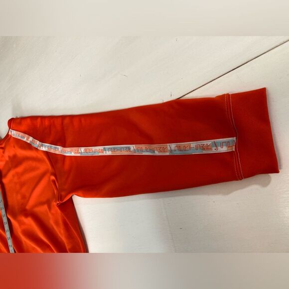 Nike Jacket Women’s XL Orange Full Zip Cropped Swoosh Spell Out Athleisure - Picture 6 of 12